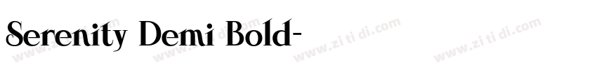 Serenity Demi Bold字体转换 Serenity Demi Bold字体转换